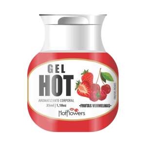 Gel Comestível HOT 35 ml - Sabor: Morango com Champagne - Hot Flowers