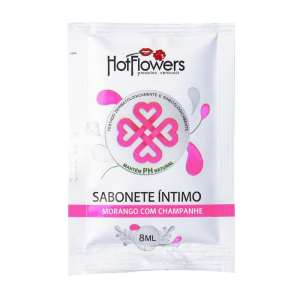 Sabonete Intimo Sache 8ml - Aroma: Morango com champagne - Hot Flowers