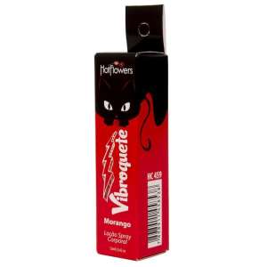 Vibrador Líquido Beijável Vibroquete 12ml - Sabor: Morango - Hot Flowers