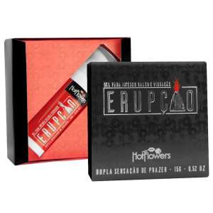 Vibrador e Excitante Líquido Beijável Erupção Intensa 15g - Hot Flowers