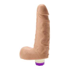 Prótese Fogo da Paixão Escroto e Vibrador Interno 14,8 x 5 cm - Hot Flowers