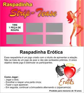 Raspadinha Strip Tease - Embalagem com 10 Unidades - Erotiks