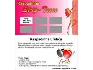 Raspadinha Strip Tease - Embalagem com 10 Unidades - Erotiks